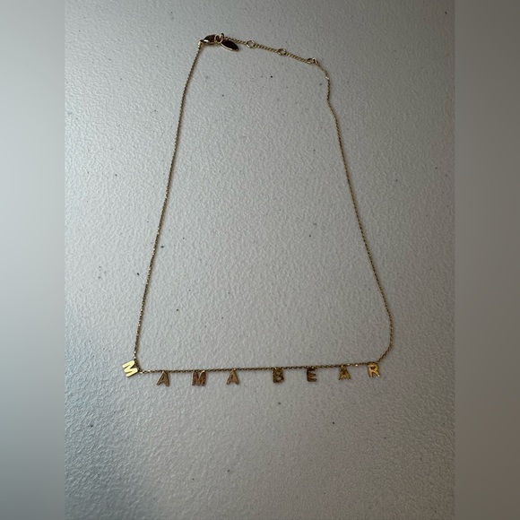 Serafina for Anthropologie “Mama Bear” Necklace | 14k Gold Plated Necklace - Picture 3 of 6